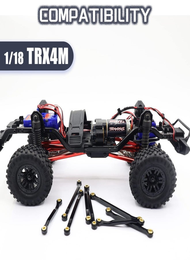 HOPLEX High Clearance Chassis Links Suspension Links CNC Aluminum Links Set for TRX4M 1/18 Upgrade Parts(Black) - Image 2